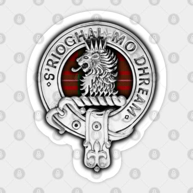 Clan MacGregor Crest & Tartan Sticker by Taylor'd Designs